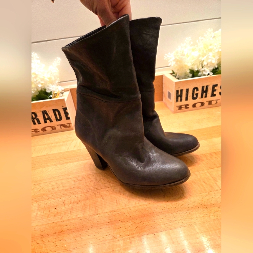 Humanoid Womens Leather Pull On Ankle Boots Size 37 Portugal - Picture 4 of 9